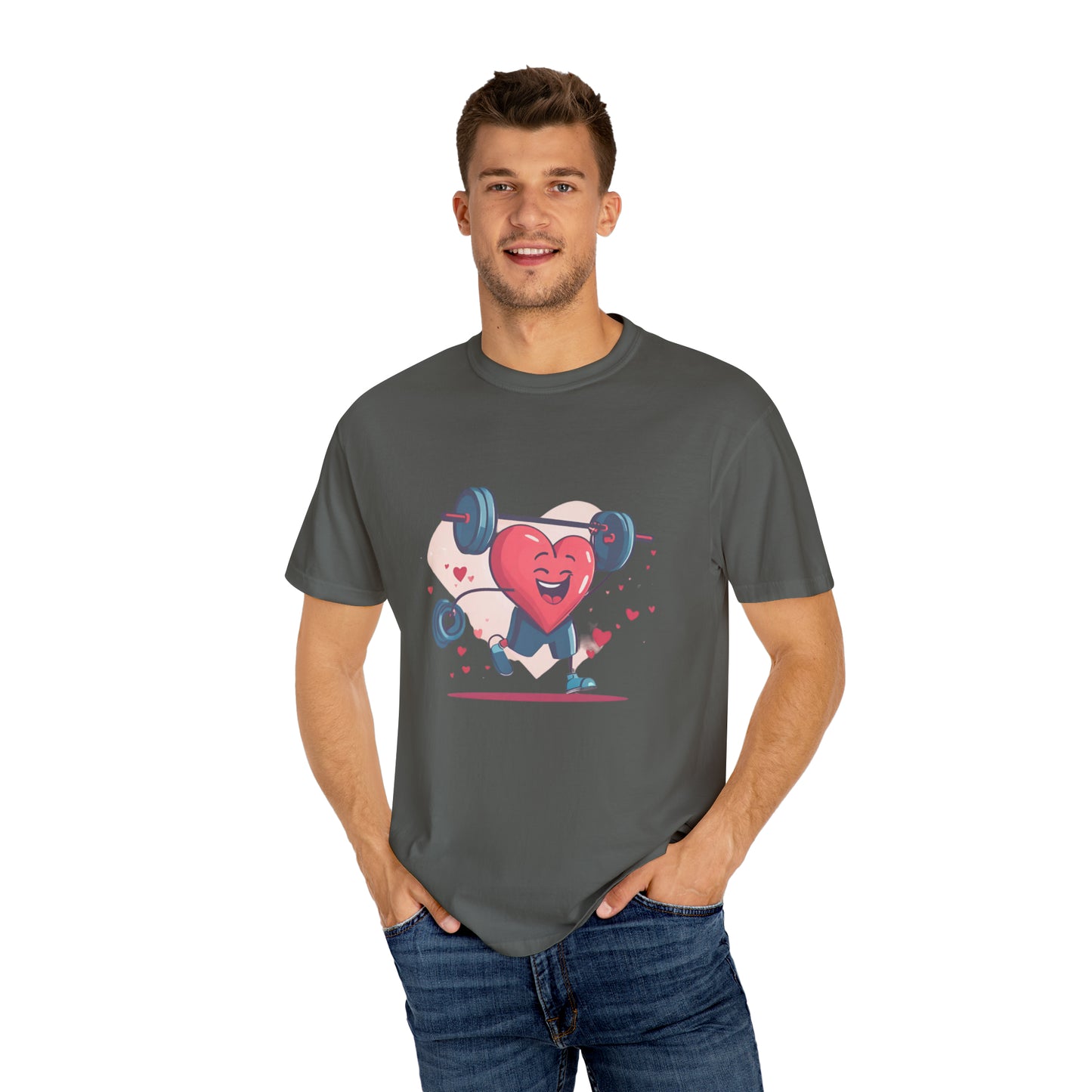 Camiseta con corazón levantado